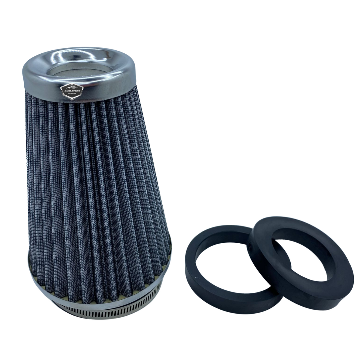 Ses &amp; Performans Arttırıcı Açık Hava Filtresi Uzun Tip Gri +6 Hp Aparatlı Üniversal image 6