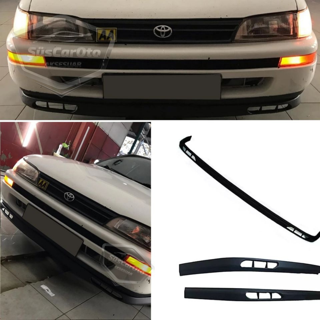 Toyota Corolla AE101 Efsane Kasa 1991-1998 Uyumlu Üniversal Laguna Lip Esnek Ön Lip 2 Parça Tampon Altı Dil Karlık Ön Ek image 2