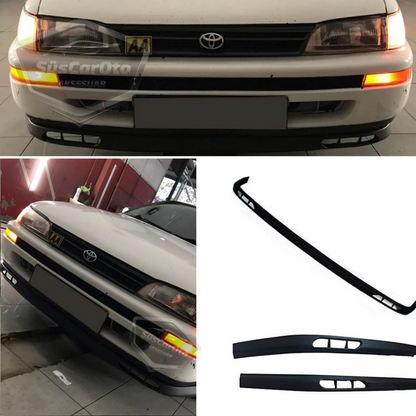 Toyota Corolla AE101 Efsane Kasa 1991-1998 Uyumlu Üniversal Laguna Lip Esnek Ön Lip 2 Parça Tampon Altı Dil Karlık Ön Ek image 2