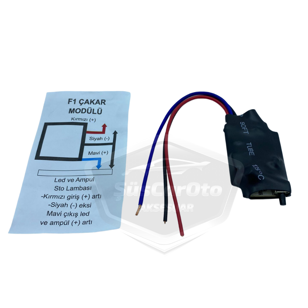 F1 Stop Çakar Modülü 10 Modlu Çakar Modül Ampul &amp; LED 12V image 2