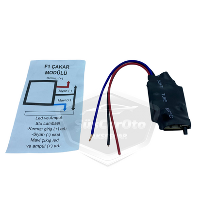 F1 Stop Çakar Modülü 10 Modlu Çakar Modül Ampul &amp; LED 12V image 2