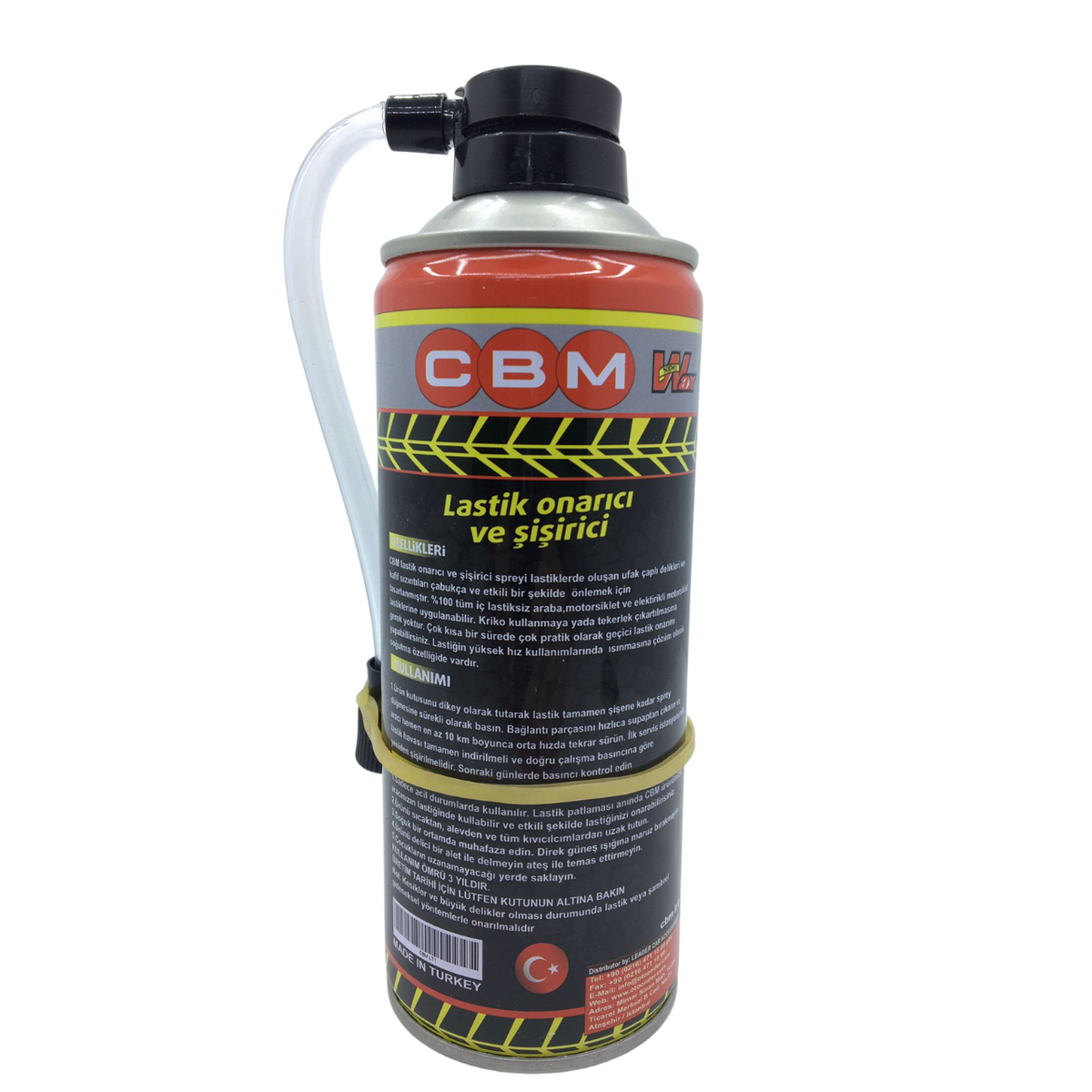 CBM Araç Oto Motosiklet Lastik Onarıcı Tamir Edici Şişirici Sprey Lastik Tamir Kiti 400ml image 2