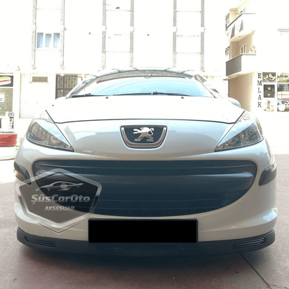 Peugeot 207 2006-2014 Uyumlu Üniversal V2 Laguna Lip Esnek Ön Lip 2 Parça Tampon Altı Dil Karlık Ön Ek image 0