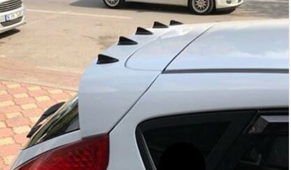 5 li Mini Shark Balina Anten Seti Balık Sırtı Süs Anten Gri image 7