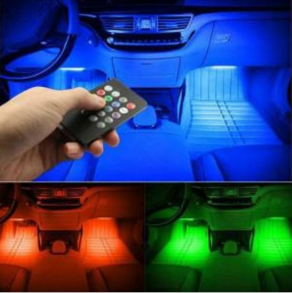 Müziğe Sese Duyarlı Ayak Altı Led Kumandalı RGB Ayak Aydınlatması 8 Renk 12V image 4