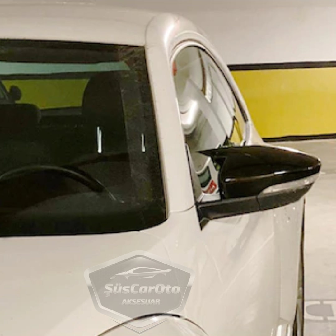 Vw New Beetle 2011-2019 Batman Yarasa Ayna Kapağı Piano Black ABS Plastik image 3