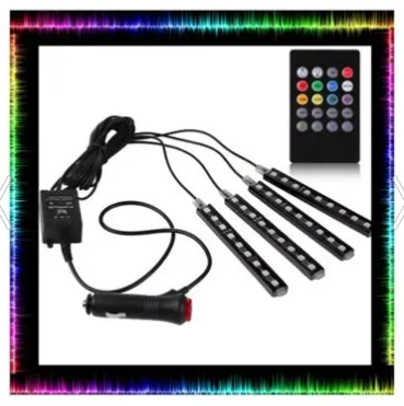 Müziğe Sese Duyarlı Ayak Altı Led Kumandalı RGB Ayak Aydınlatması 8 Renk 12V image 3