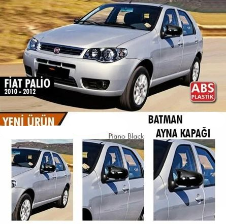 Fiat Palio 2010-2012 Batman Yarasa Ayna Kapağı Piano Black ABS Plastik image 0
