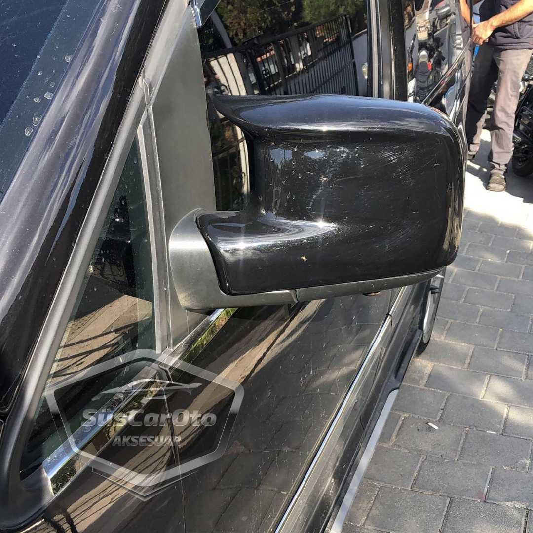 Vw Caddy Mk2 2005-2014 Uyumlu Batman Yarasa Ayna Kapağı Piano Black ABS Plastik image 2