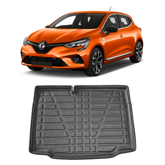Renault Clio 5 2019 Sonrası Uyumlu Araca Özel 3D Bagaj Havuzu Bagaj Paspası image 0