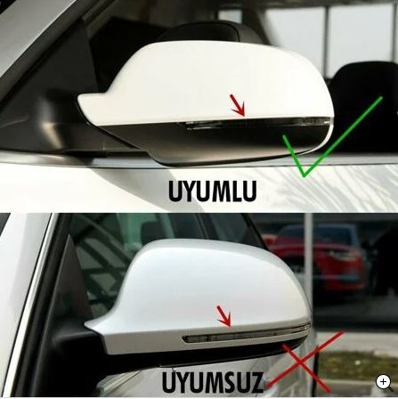 Audi A3 8P 2008-2012 Batman Yarasa Ayna Kapağı Piano Black ABS Plastik image 1