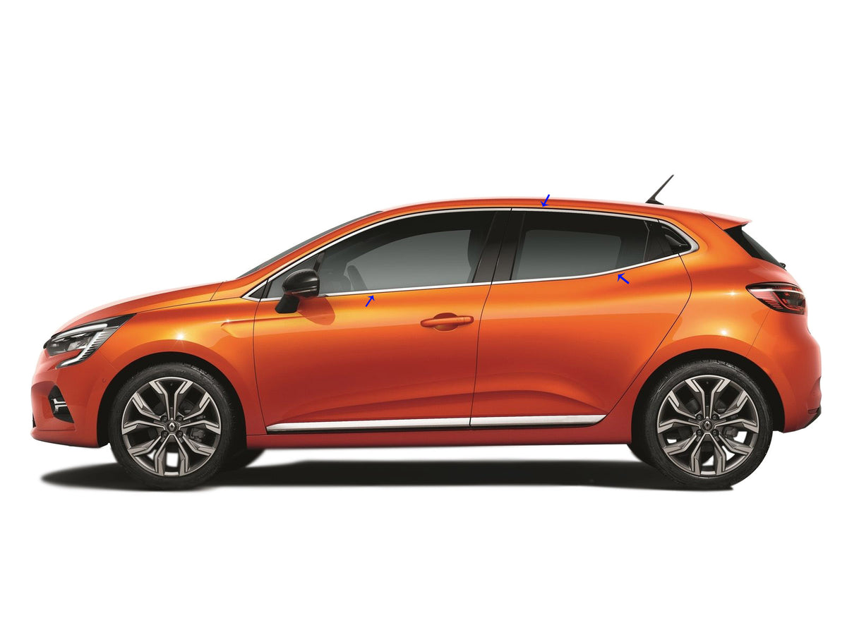 Renault Clio 5 Krom Cam Çerçevesi 12 Parça Tam Set 2019 ve Üzeri image 1