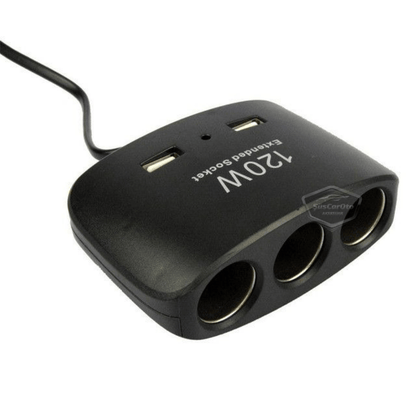 Üniversal 3 lü Çakmak Soketi 120W Çakmaklık Çoğaltıcı 2 Usb Araç Şarj Cihazı Çakmaklık Şarj Çakmak Çoklayıcı 12v/24v image 2