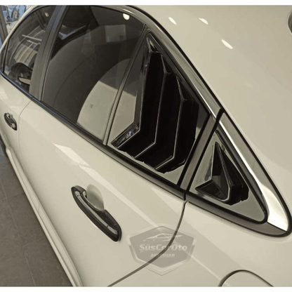 Toyota Corolla 2018 Sonrası E210 Uyumlu Kelebek Cam Izgarası Kelebek Cam Vizörü İthal Havalandırma Sağ Sol Takım Parlak Siyah 1.Sınıf image 4