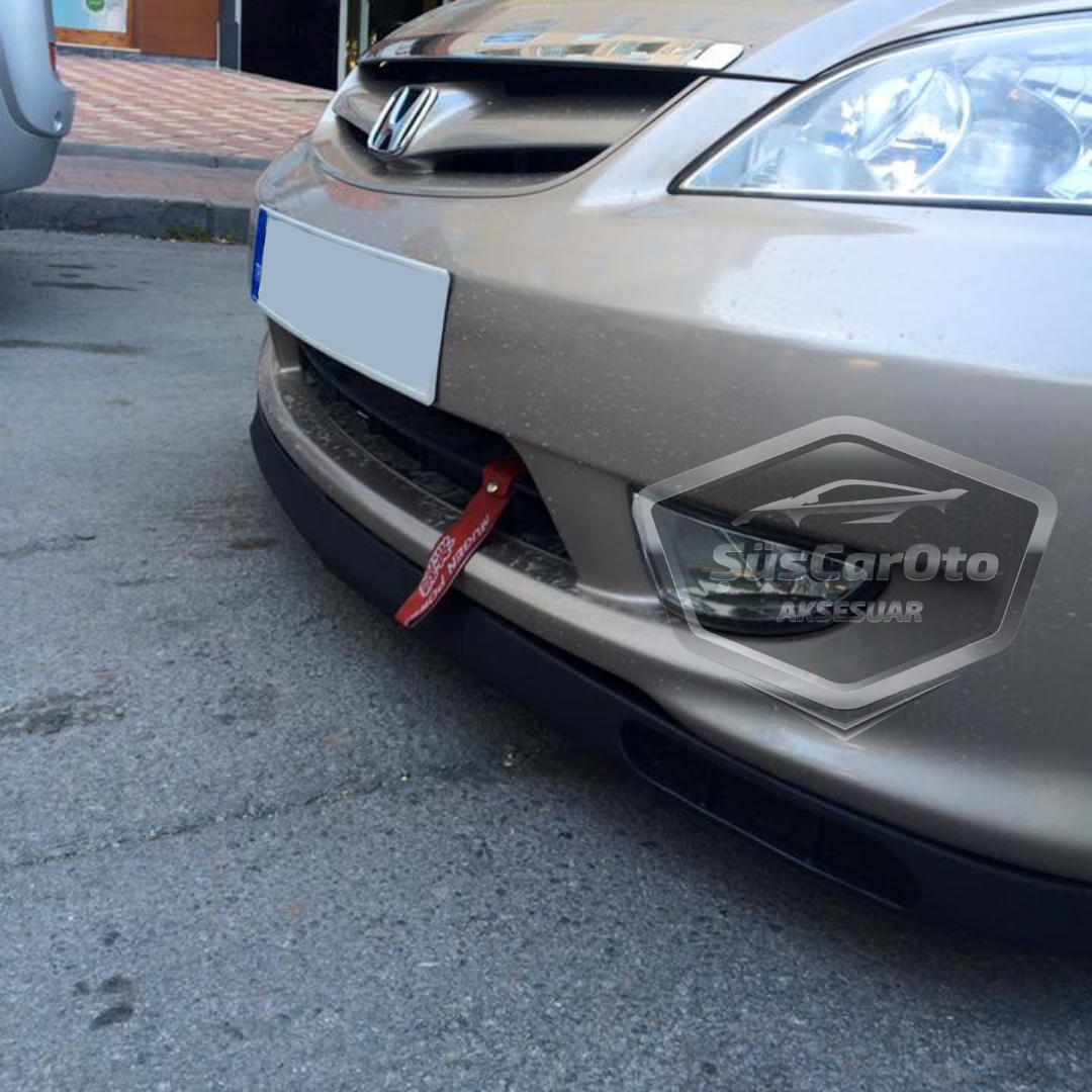 Honda Civic Vtec2 2001-2006 Uyumlu Üniversal Laguna Lip Esnek Ön Lip 2 Parça Tampon Altı Dil Karlık Ön Ek image 2