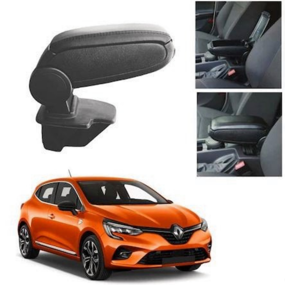 Renault Clio 5 2020 Sonrası Araca Özel Kol Dayama Kolçak Siyah Orijinal Vidasız Niken image 0
