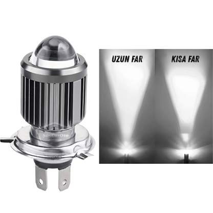 Otomobil Araç Motosiklet Mercekli Far Ampulü Led Far Beyaz CSP Led Xenon Lamba Delici Yayıcı Uzun Kısa 1 Adet H4 image 0