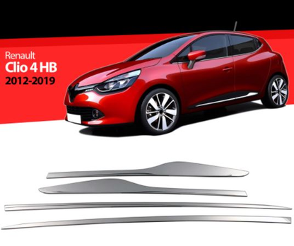 Renault Clio 4 Hb Krom Yan Kapı Çıtası 4 Parça 2012 ve Üzeri image 0