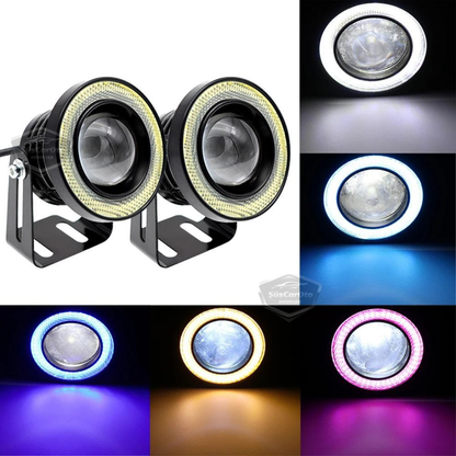 Ford Focus 2 2004-2008 Uyumlu Üniversal Mercekli Angel Sis Farı Metal Su Geçirmez 76 mm Turuncu Halkalı Gündüz Farı Angel Eyes 2 Adet image 9