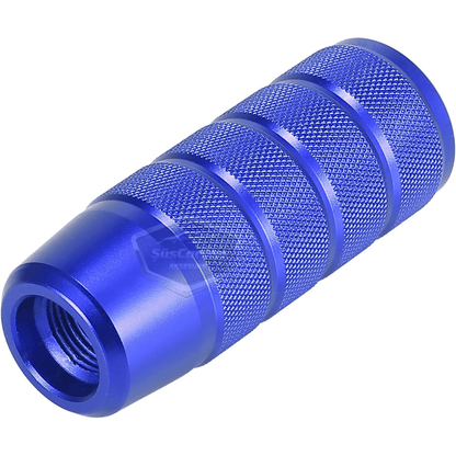 Üniversal 9.5 cm JDM Metal Spor Görünümlü Vites Topuzu Aparatlı Alüminyum Alaşım Otomatik-Manuel Yarış Vites Kolu Mavi image 3