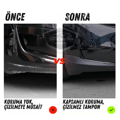 Üniversal Her Araca Uyumlu Esnek Tampon Köşesi Koruma Bandı Tampon Köşe Koruyucu Şerit Yumuşak Bant 2 Parça Beyaz 35 cm image 7