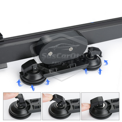 Oto Katlanır Akordiyon Güneşlik Ön Arka Cam Gölgelik Metalize Trapez Sürgülü Yeni Nesil Güneş Koruyucu Oto Araba Suv Tır 70 cm x 150 cm image 2