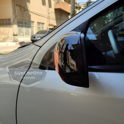 Opel Astra G 1998-2004 Uyumlu Batman Yarasa Ayna Kapağı Piano Black ABS Plastik image 4