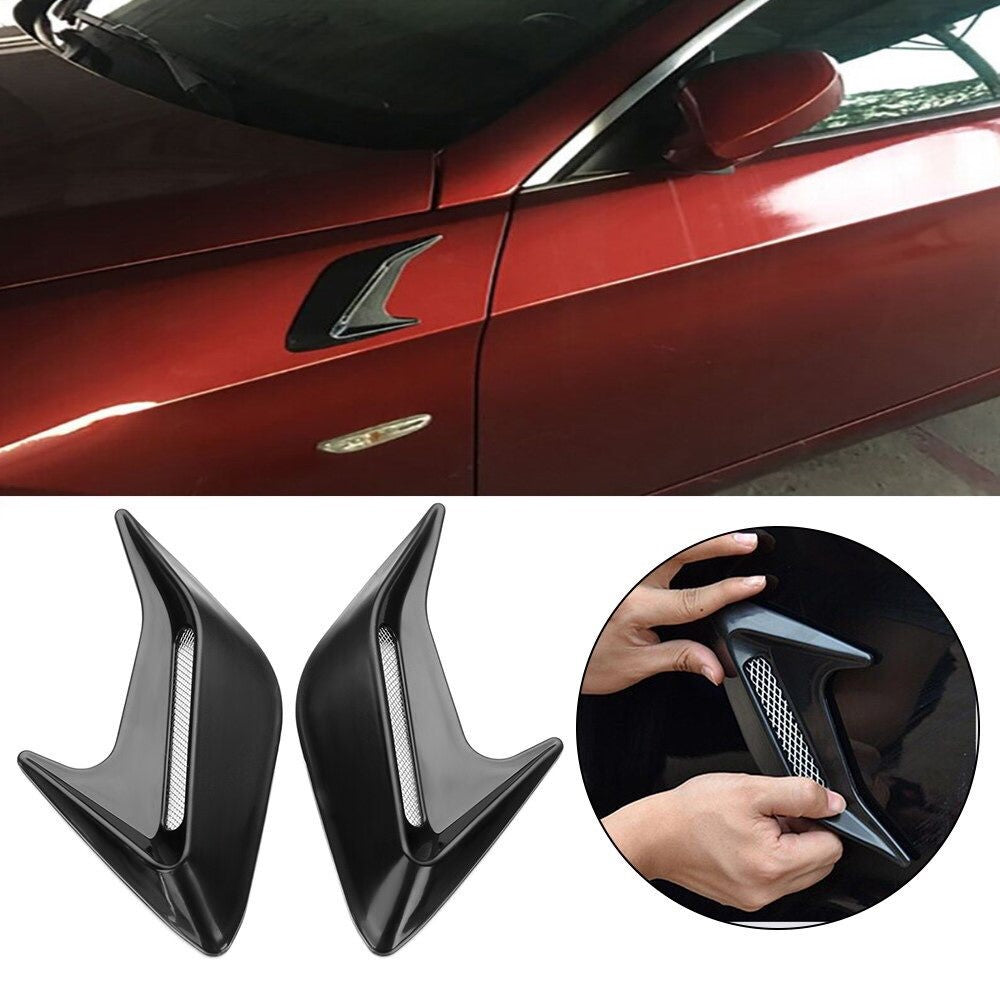 Üniversal Piano Black Kaput Çamurluk Venti Izgarası Sağ Sol 2 Adet Mini Scoop image 5