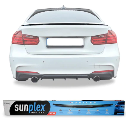SUNPLEX BMW 3 F30 Bagaj Üstü Spoiler Piano Black 2012-2018 image 0