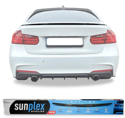 SUNPLEX BMW 3 F30 Bagaj Üstü Spoiler Piano Black 2012-2018 image 0