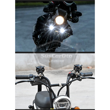 Baykuş Sis Farı Çift Renk Sarı-Beyaz Araç Motosiklet Off Road Led Lamba Delici Yayıcı Projektör 50W Metal Arazi Çalışma Lambası 1 Adet image 9