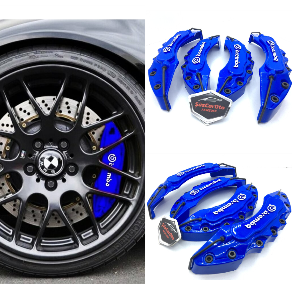 Brembo Fren Kaliper Kapağı 4'lü Set Üniversal 17'' ve Üzeri Mavi image 0