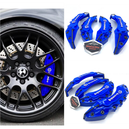 Brembo Fren Kaliper Kapağı 4'lü Set Üniversal 17'' ve Üzeri Mavi image 0