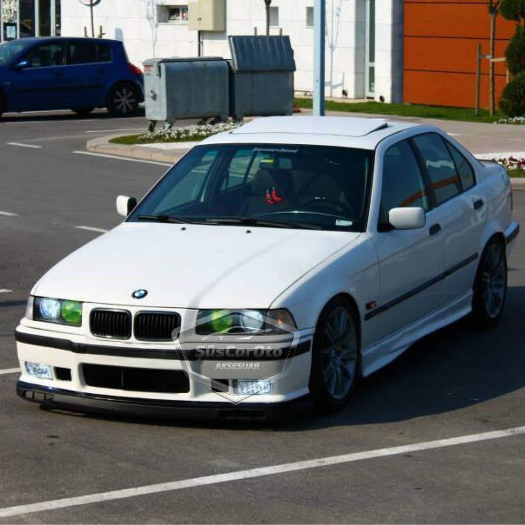 BMW 3 Serisi E36 1990-2000 Uyumlu Üniversal Laguna Lip Esnek Ön Lip 2 Parça Tampon Altı Dil Karlık Ön Ek image 3