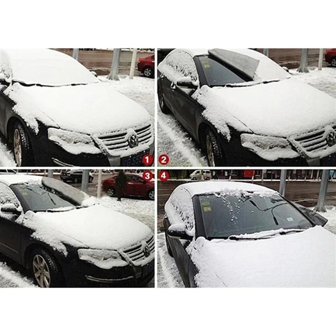 Oto Ön Cam Brandası Araç Camı Buzlanma Önleyici Ve Koruyucu Branda Cam Üstü Kar Örtüsü Buz Brandası Güneş Önleyici image 3