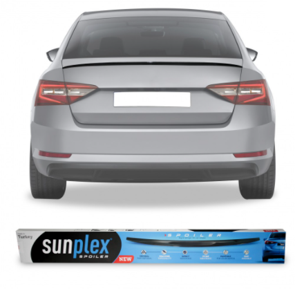 SUNPLEX Skoda Octavia Bagaj Üstü Spoiler Piano Black 2013-2019 image 3