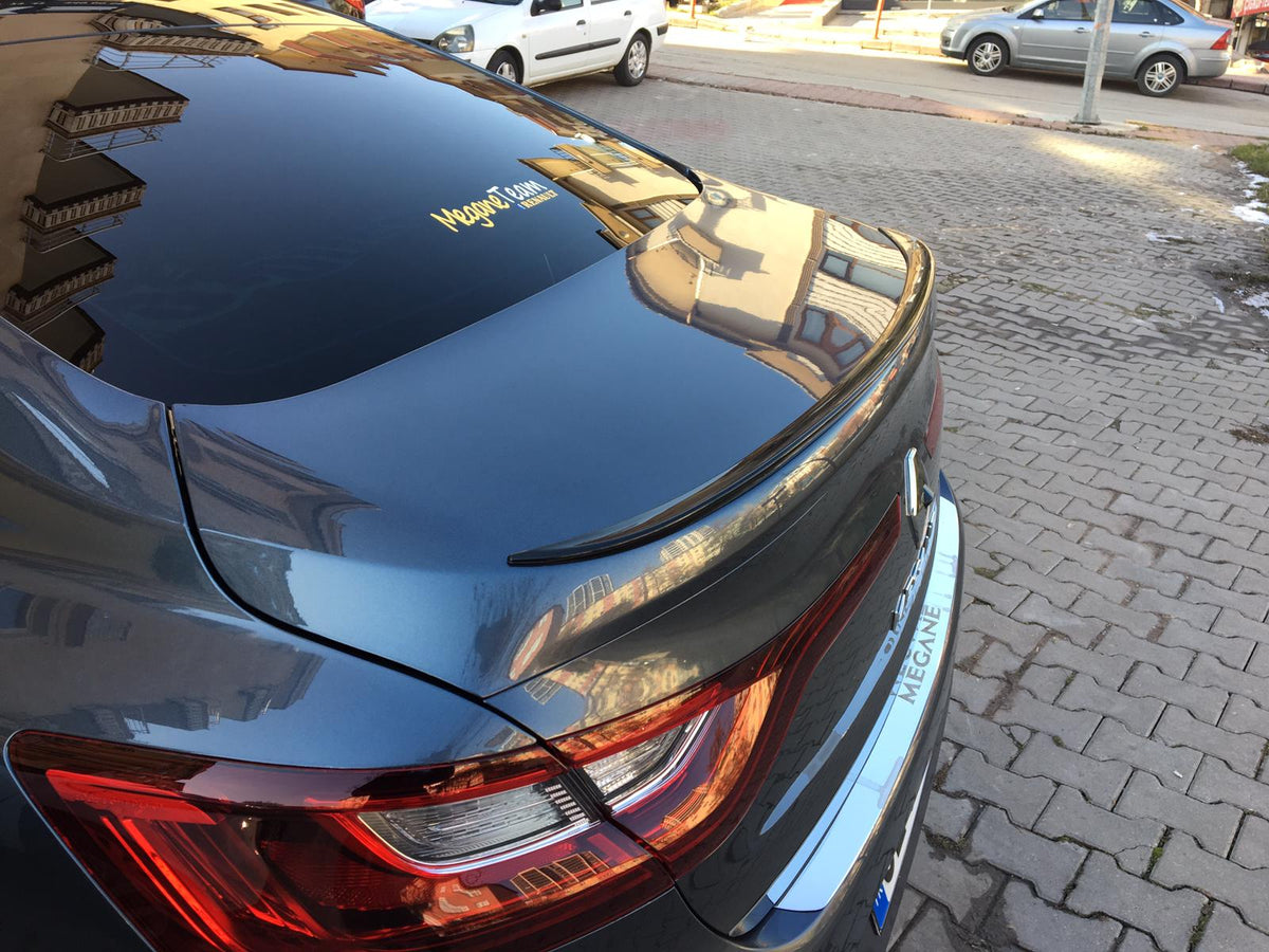 Renault Megane 4 Sedan Kasa Bagaj Üstü Spoiler Piano Black Siyah image 3