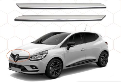 Renault Clio 4 Hb Krom Ön Panjur 2 Parça 2012 ve Üzeri image 2
