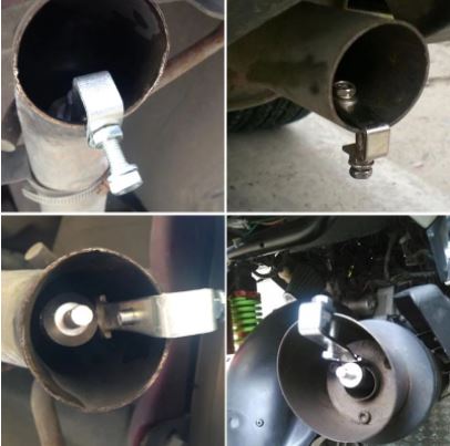 Üniversal Egzoz Islık Aparatı Egzoz Ucu Turbo Sesi Large 29 mm KROM image 2