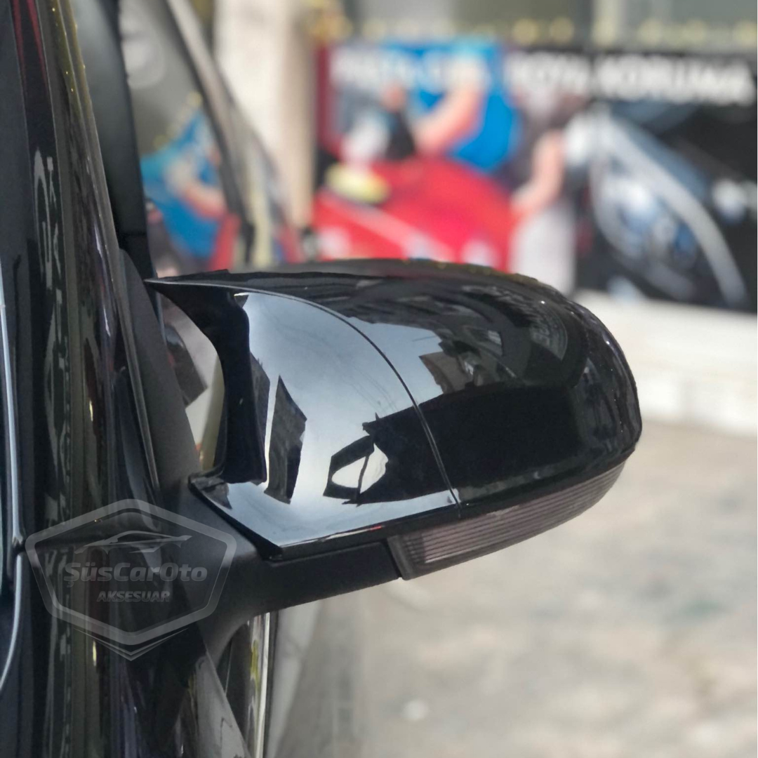 Vw Golf 5 2003-2009 Batman Yarasa Ayna Kapağı Piano Black ABS Plastik image 6
