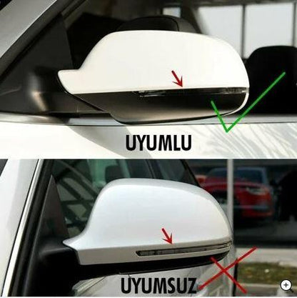 Audi A4 B8 2009-2014 Batman Yarasa Ayna Kapağı Piano Black ABS Plastik image 2