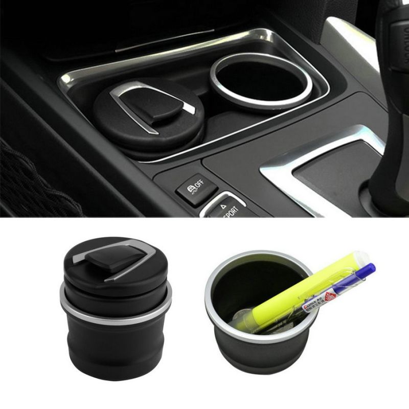 BMW Tip Bardaklıklı Mavi Led Işıklı Spor Oto Araç İçi Küllük image 4