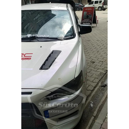 Mitsubishi Lancer 2008-2013 Uyumlu Batman Yarasa Ayna Kapağı Piano Black ABS Plastik image 3