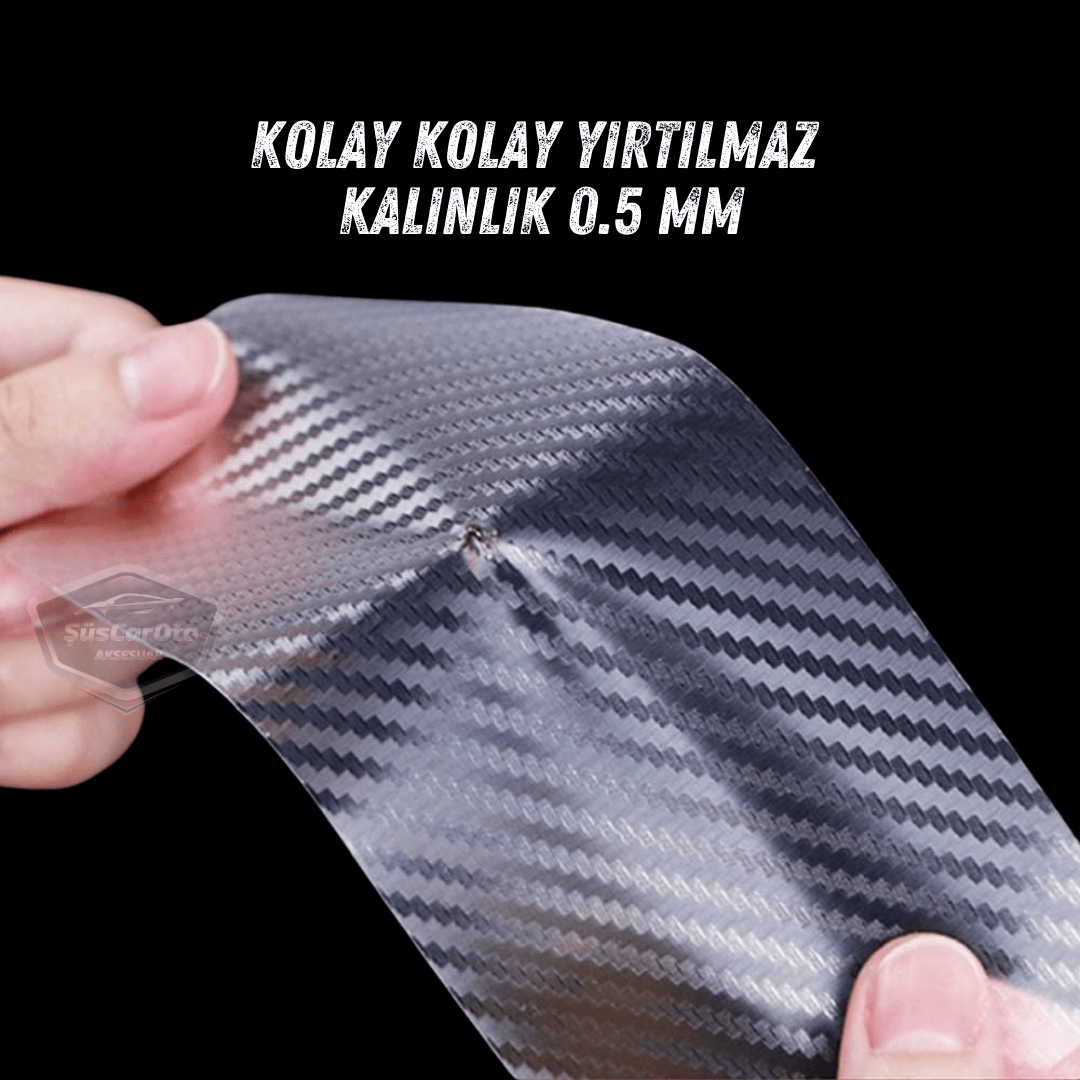 Üniversal Araç İçi 3D Şeffaf Karbon Kapı Eşik Bandı Arka Tampon Eşiği Koruma Folyosu Orijinal Hava Kanallı Yapışkanlı İthal Çok Amaçlı Tampon Koruma 5 Metre image 6
