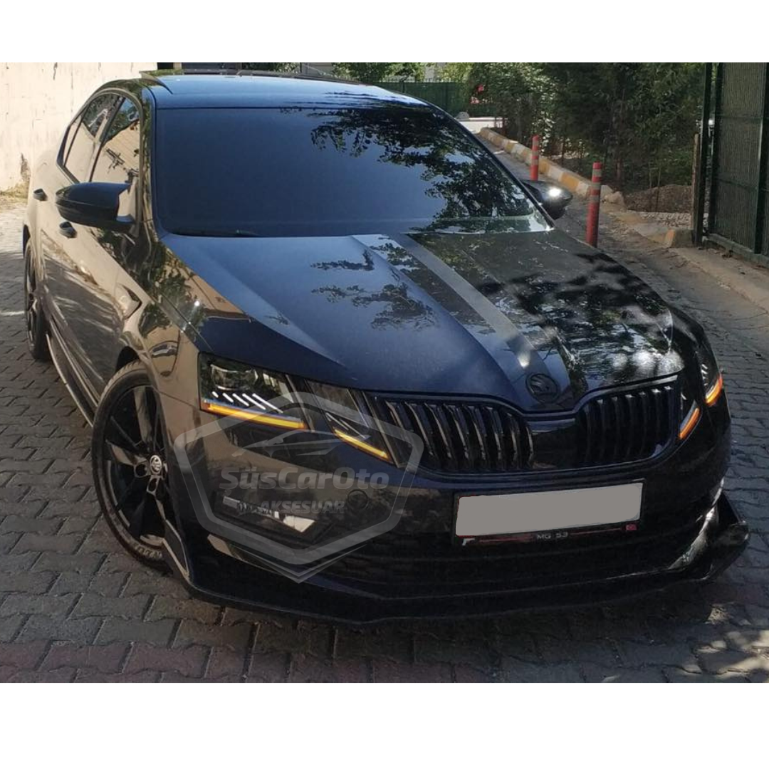 Skoda Octavia 2013-2020 Batman Yarasa Ayna Kapağı Piano Black ABS Plastik image 4