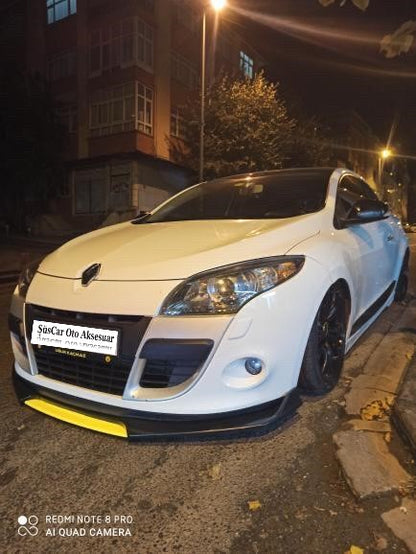 Üniversal Esnek 4 Parça Sarı Dilli Lip Piano Black Flaplı Kanatlı ABS Plastik image 3