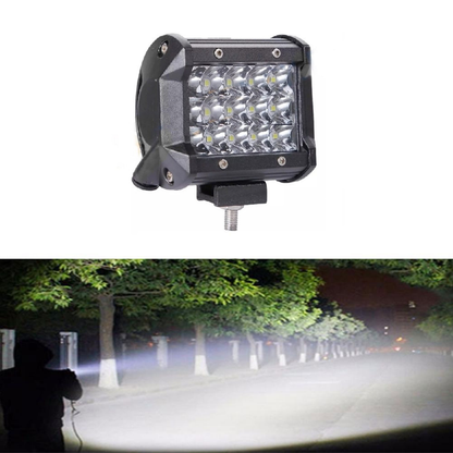 Off Road Led Lamba Delici Yayıcı Beyaz Kare Sis Farı Projektör 45W 12 Led Metal Arazi Çalışma Lambası 1 Adet image 0