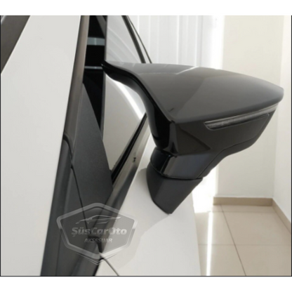 Seat Leon MK3 MK3.5 2012-2020 Batman Yarasa Ayna Kapağı Piano Black ABS Plastik image 4