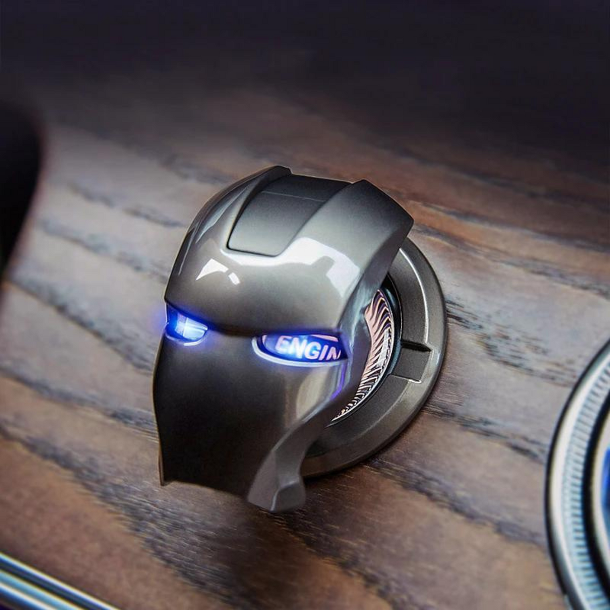 Start Stop Tuşu Kapağı Iron Man Metal Tuş Koruyucu Dekoratif Özel Çinko Alaşım Kırmızı image 7
