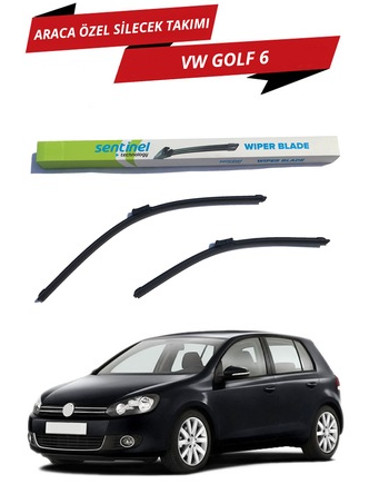 VW Golf 6 Sentinel Araca Özel Muz Ön Silecek Takımı Sağ Sol image 0